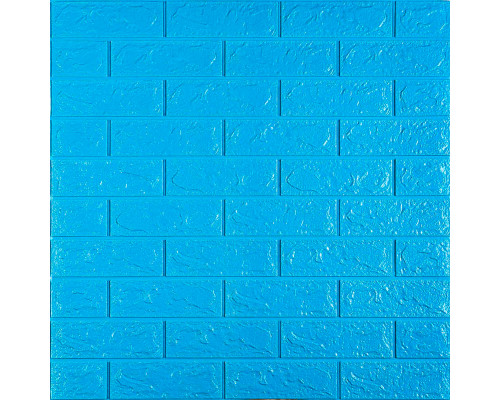 3D панель самоклеюча 700х770х5мм цегла Блакитна (005-5) SW-00000297