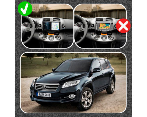 Штатная магнитола Lesko для Toyota RAV4 III (XA30) Рестайлинг 2010-2016 экран 9" 2/32Gb Wi-Fi GPS Base