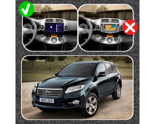 Штатная магнитола Lesko для Toyota RAV4 III (XA30) Рестайлинг 2010-2016 экран 9" 4/64Gb CarPlay 4G Wi-Fi GPS Prime