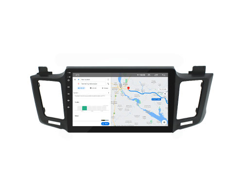 Штатная магнитола Lesko для Toyota RAV4 IV (CA40) 2012-2015 экран 10" 2/32Gb 4G Wi-Fi GPS Top