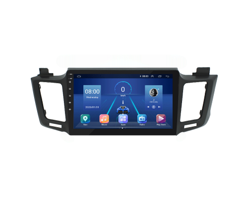 Штатная магнитола Lesko для Toyota RAV4 IV (CA40) 2012-2015 экран 10" 6/128Gb 4G Wi-Fi GPS Top