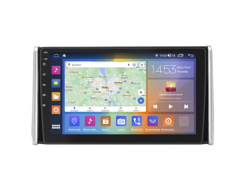 Штатная магнитола Lesko для Toyota RAV4 V (XA50) 2018-н.в. экран 10" 2/32Gb CarPlay 4G Wi-Fi GPS Prime