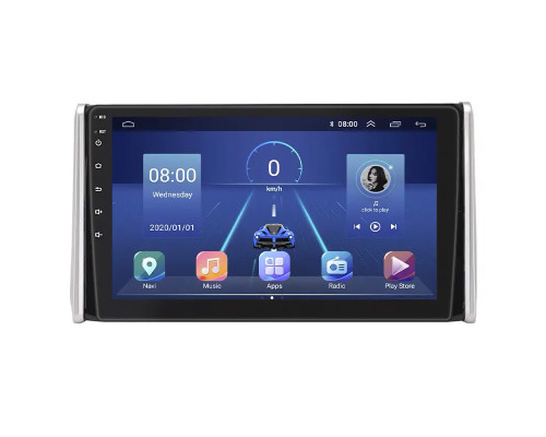 Штатная магнитола Lesko для Toyota RAV4 V (XA50) 2018-н.в. экран 10" 6/128Gb 4G Wi-Fi GPS Top