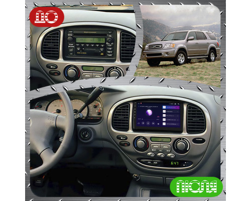 Штатная магнитола Lesko для Toyota Sequoia I 2000-2004 экран 9" 2/32Gb CarPlay 4G Wi-Fi GPS Prime