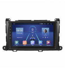 Штатная магнитола Lesko для Toyota Sienna III 2010-2014 экран 9" 2/32Gb 4G Wi-Fi GPS Top