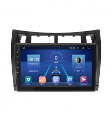 Штатная магнитола Lesko для Toyota Yaris II 2005-2009 экран 9" 4/64Gb 4G Wi-Fi GPS Top