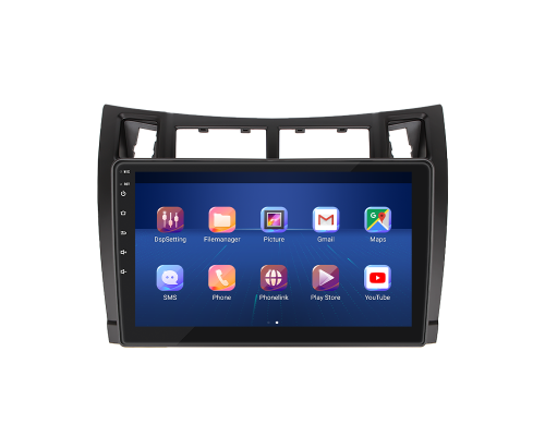 Штатная магнитола Lesko для Toyota Yaris II Рестайлинг 2009-2012 экран 9" 4/64Gb 4G Wi-Fi GPS Top