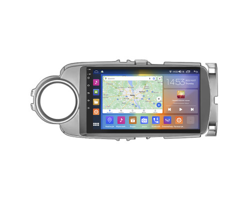 Штатная магнитола Lesko для Toyota Yaris III 2010-2014 экран 9" 2/32Gb CarPlay 4G Wi-Fi GPS Prime
