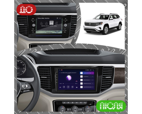 Штатная магнитола Lesko для Volkswagen Atlas I 2017-2020 экран 9" 2/32Gb CarPlay 4G Wi-Fi GPS Prime