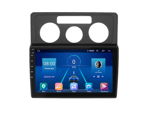 Штатная магнитола Lesko для Volkswagen Caddy III 2004-2010 экран 10" 2/32Gb 4G Wi-Fi GPS Top