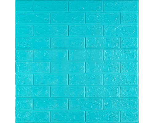 3D панель самоклеюча 700х770х3мм цегла Бірюза (002-3) SW-00000573