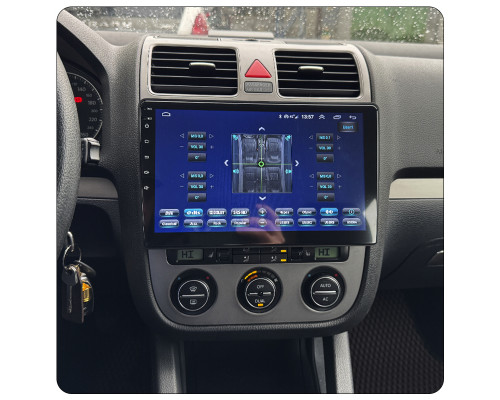 Штатная магнитола Lesko для Volkswagen Golf V 2003-2009 экран 10" 4/64Gb 4G Wi-Fi GPS Top