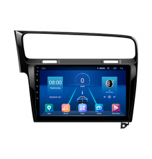Штатная магнитола Lesko для Volkswagen Golf VII 2012-2017 экран 10" 6/128Gb 4G Wi-Fi GPS Top