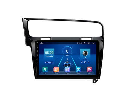 Штатная магнитола Lesko для Volkswagen Golf VII 2012-2017 экран 10" 6/128Gb 4G Wi-Fi GPS Top