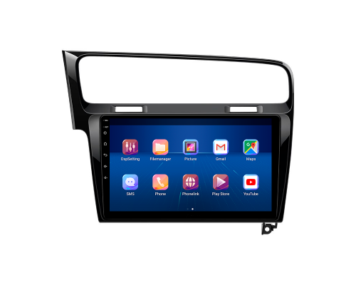 Штатная магнитола Lesko для Volkswagen Golf VII 2012-2017 экран 10" 6/128Gb 4G Wi-Fi GPS Top
