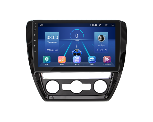 Штатная магнитола Lesko для Volkswagen Jetta VI Рестайлинг 2014-2018 экран 10" 6/128Gb 4G Wi-Fi GPS Top