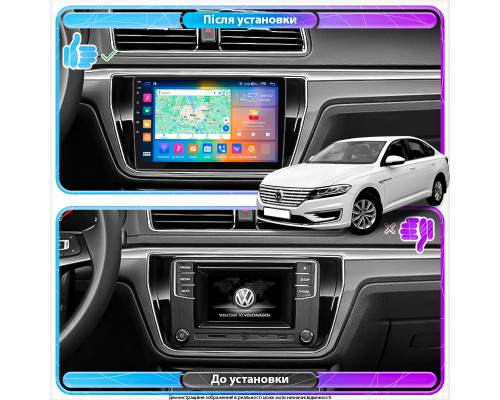 Штатная магнитола Lesko для Volkswagen Lavida I 2008-2015 экран 10" 2/32Gb CarPlay 4G Wi-Fi GPS Prime