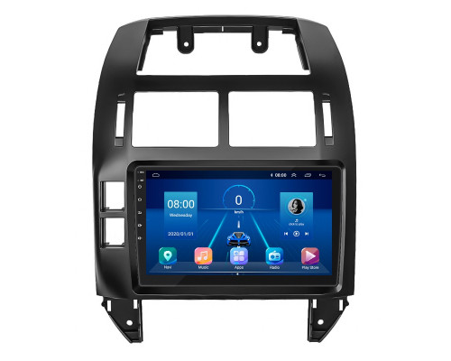 Штатная магнитола Lesko для Volkswagen Polo IV Рестайлинг 2005-2009 экран 9" 2/32Gb Wi-Fi GPS Base