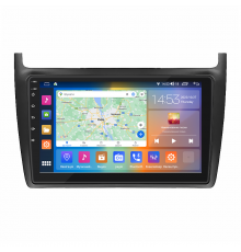 Штатная магнитола Lesko для Volkswagen Polo V 2009-2015 экран 9" 4/64Gb CarPlay 4G Wi-Fi GPS Prime