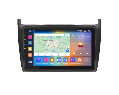 Штатная магнитола Lesko для Volkswagen Polo V 2009-2015 экран 9" 4/64Gb CarPlay 4G Wi-Fi GPS Prime