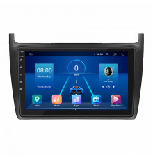 Штатная магнитола Lesko для Volkswagen Polo V 2009-2015 экран 9" 4/64Gb 4G Wi-Fi GPS Top