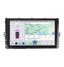 Штатная магнитола Lesko для Volkswagen Polo VI (EU Market) 2017-2021 экран 9" 4/64 QLED CarPlay 4G Wi-Fi GPS 360 Prime