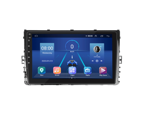 Штатная магнитола Lesko для Volkswagen Polo VI (EU Market) 2017-2021 экран 9" 2/32Gb 4G Wi-Fi GPS Top