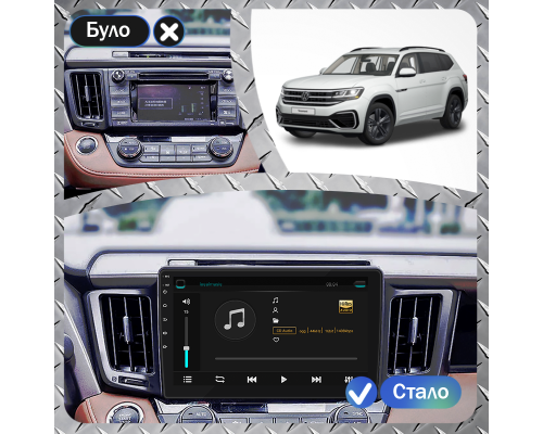 Штатная магнитола Lesko для Volkswagen Teramont I Рестайлинг 2021-н.в. экран 10" 2/32Gb Wi-Fi GPS Base