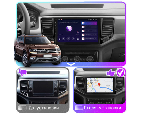 Штатная магнитола Lesko для Volkswagen Teramont I Рестайлинг 2021-н.в. экран 10" 4/64Gb CarPlay 4G Wi-Fi GPS Prime