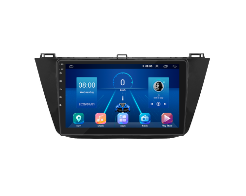 Штатная магнитола Lesko для Volkswagen Tiguan II 2016-2020 экран 10" 4/32Gb 4G Wi-Fi GPS Top