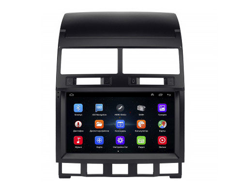 Штатная магнитола Lesko для Volkswagen Touareg I Рестайлинг 2006-2010 экран 9" 1/16Gb Wi-Fi GPS Base