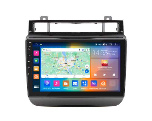 Штатная магнитола Lesko для Volkswagen Touareg II 2010-2014 экран 9" 2/32Gb CarPlay 4G Wi-Fi GPS Prime