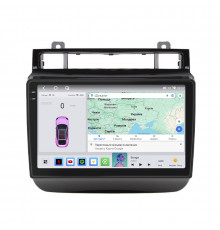 Штатная магнитола Lesko для Volkswagen Touareg II Рестайлинг 2014-2018 экран 9" 4/64 QLED CarPlay 4G Wi-Fi GPS 360 Prime