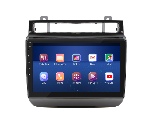 Штатная магнитола Lesko для Volkswagen Touareg II Рестайлинг 2014-2018 экран 9" 2/32Gb 4G Wi-Fi GPS Top
