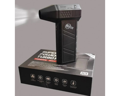 Turbo Jet Fan Violent X3 Hoco ручний надпотужний вентилятор акумуляторний від USB - Black