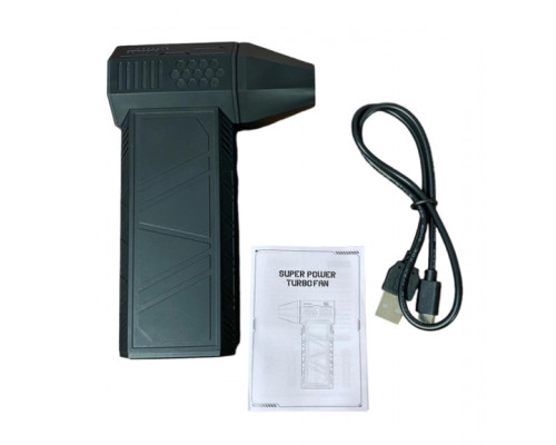 Turbo Jet Fan Violent X3 Hoco ручний надпотужний вентилятор акумуляторний від USB - Black