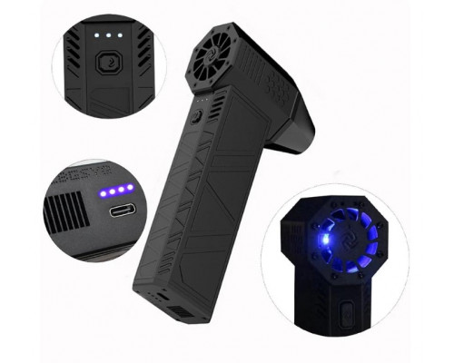 Вентилятор Turbo Jet Fan Violent X3 ручний надпотужний вентилятор акумуляторний від USB - Black