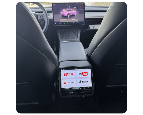 Мультимедийный экран Mekede MTS1 8,66" для Tesla model 3 Y для пассажира Android Car-Play + Android auto с Управление климатом Prime 4/64 Car-Play 4G