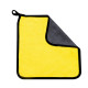 Двухстороннее микрофибровое полотенце для сушки кузова авто Yellow + Gray 30*60 см