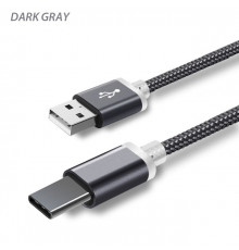 Кабель зарядний USB — Type-C 2м з подовженим штекером 10мм OEM