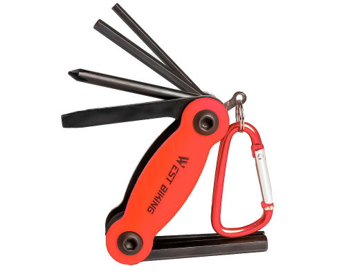 Мультитул West Biking YP0719243 карманный набор инструментов для велосипеда Red