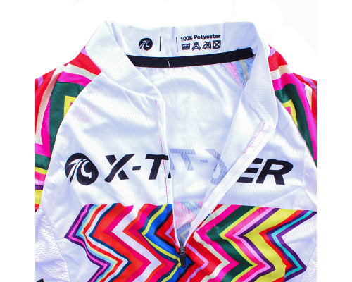 Вело костюм женский X-Тiger XW-CT-155 кофта с длинным рукавом штаны Multicolor Zigzag 2XL