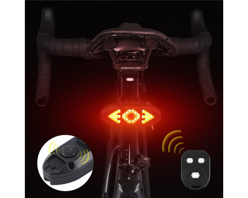 Задний фонарь велосипедный West Biking YP0701301 габаритный с указанием поворотов для велосипеда