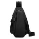 Рюкзак на одно плечо 905 вместительная с USB портом водонепроницаемая Black