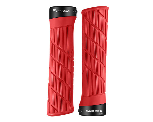 Грипсы велосипедные West Biking YP0804063 с двумя замками ручки на руль Red