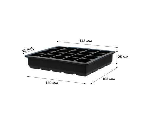 Силиконовая форма для льда CUMENSS AI-820 Cube 20 Black