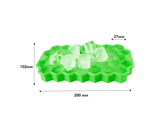 Силиконовая форма для льда CUMENSS Соты Green