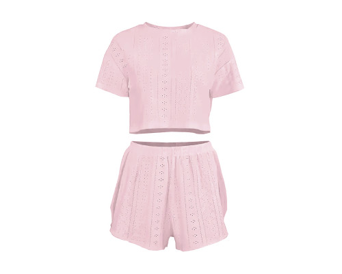 Женский комплект для дома и сна SM24107A футболка и шорты женская пижама Pink M