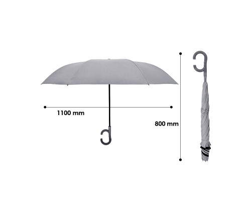 Зонт наоборот Up-Brella 1166 108 см Gray