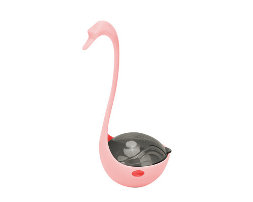 Игрушка кормушка DT-1223 Лебедь 8,5*8*17,5 см с инфракрасным светом Pink